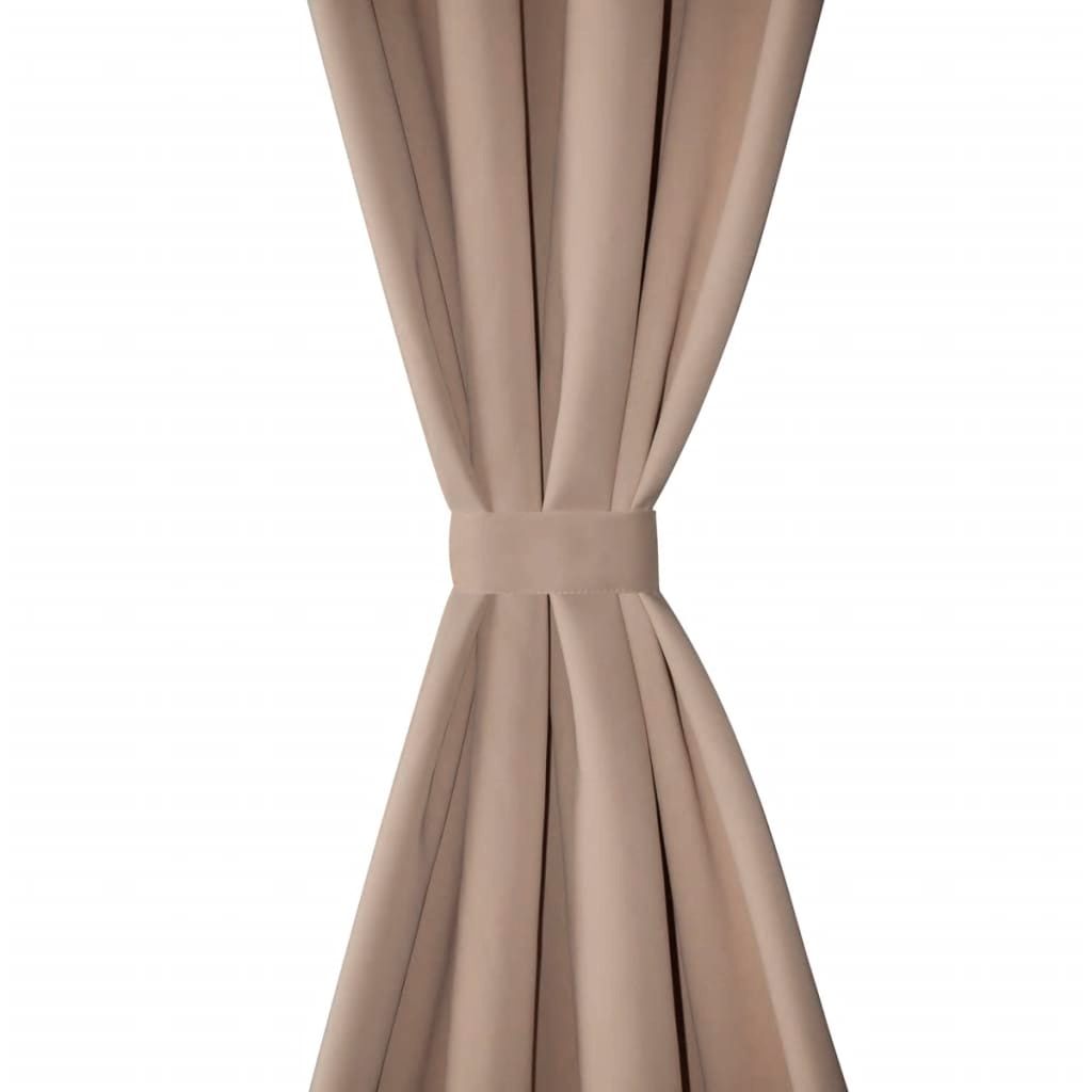Verdunkelungs-Vorhänge mit Metallringen 135 x 245 cm Creme blackout