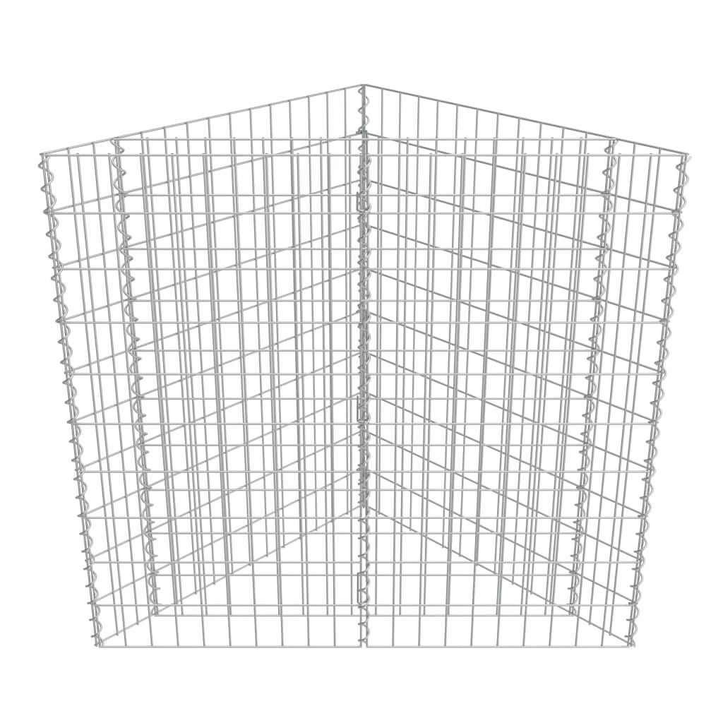 Gabionen-Hochbeet Verzinkter Stahl 75×75×100 cm