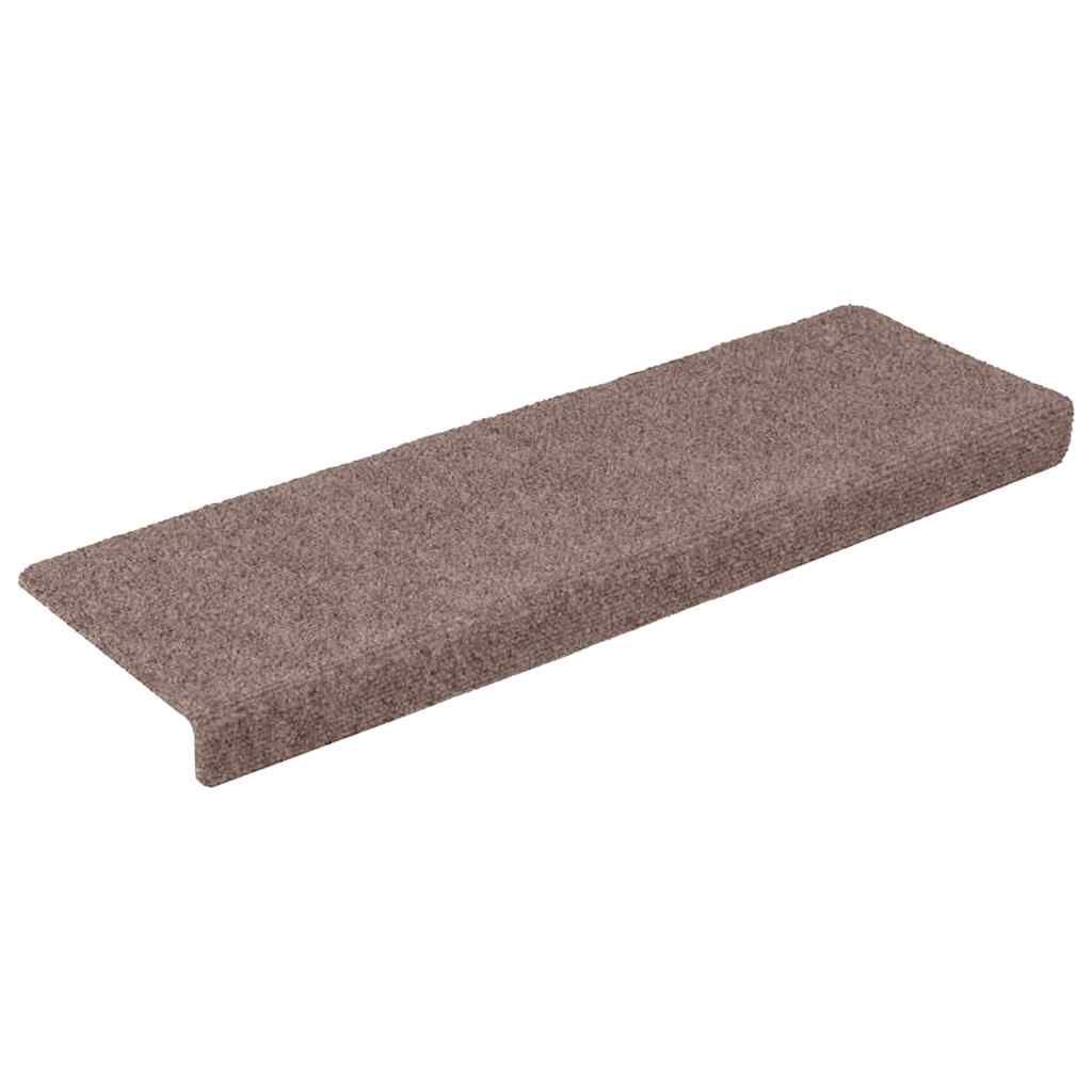 Stufenmatten Selbstklebend 15 Stk. 65x21x4 cm Hellbraun Rechteckiger Rand