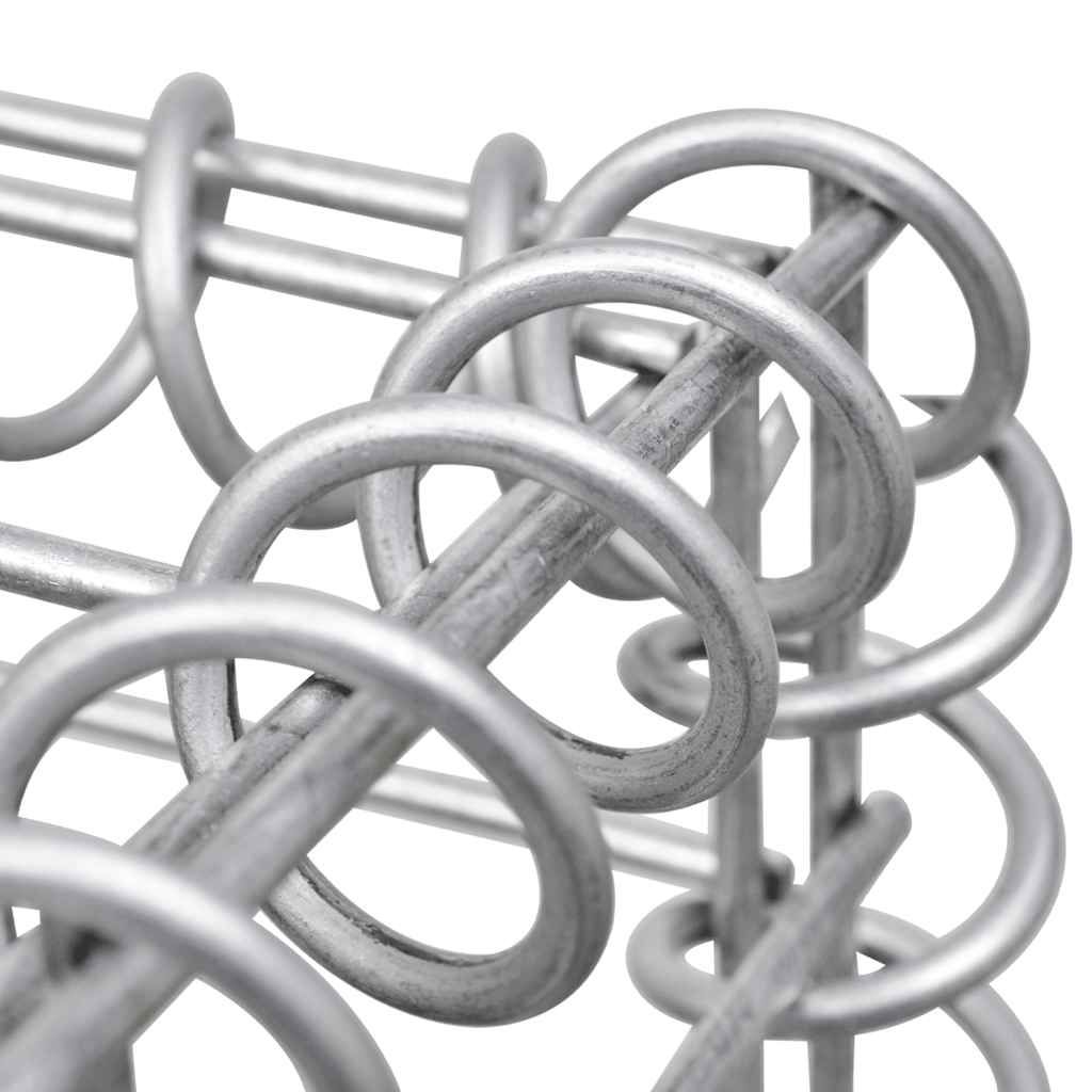 Gabionen-Hochbeet Verzinkter Stahl 180×50×100 cm