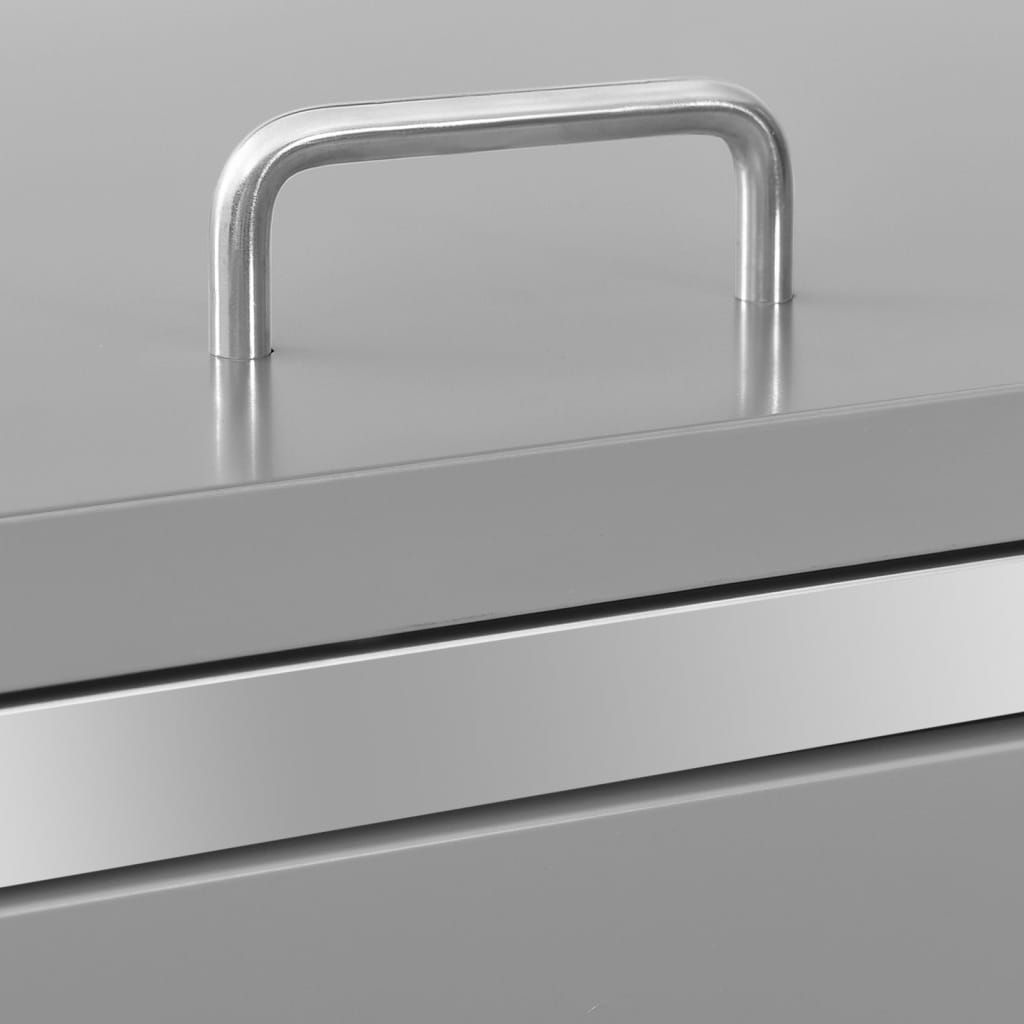 Mülltonnenbox für 2 Tonnen 138x77,5x115,5 cm Edelstahl