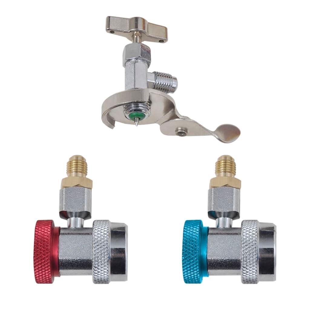 Vakuumpumpe Einstufig mit 2-Wege-Verteiler-Manometer Set