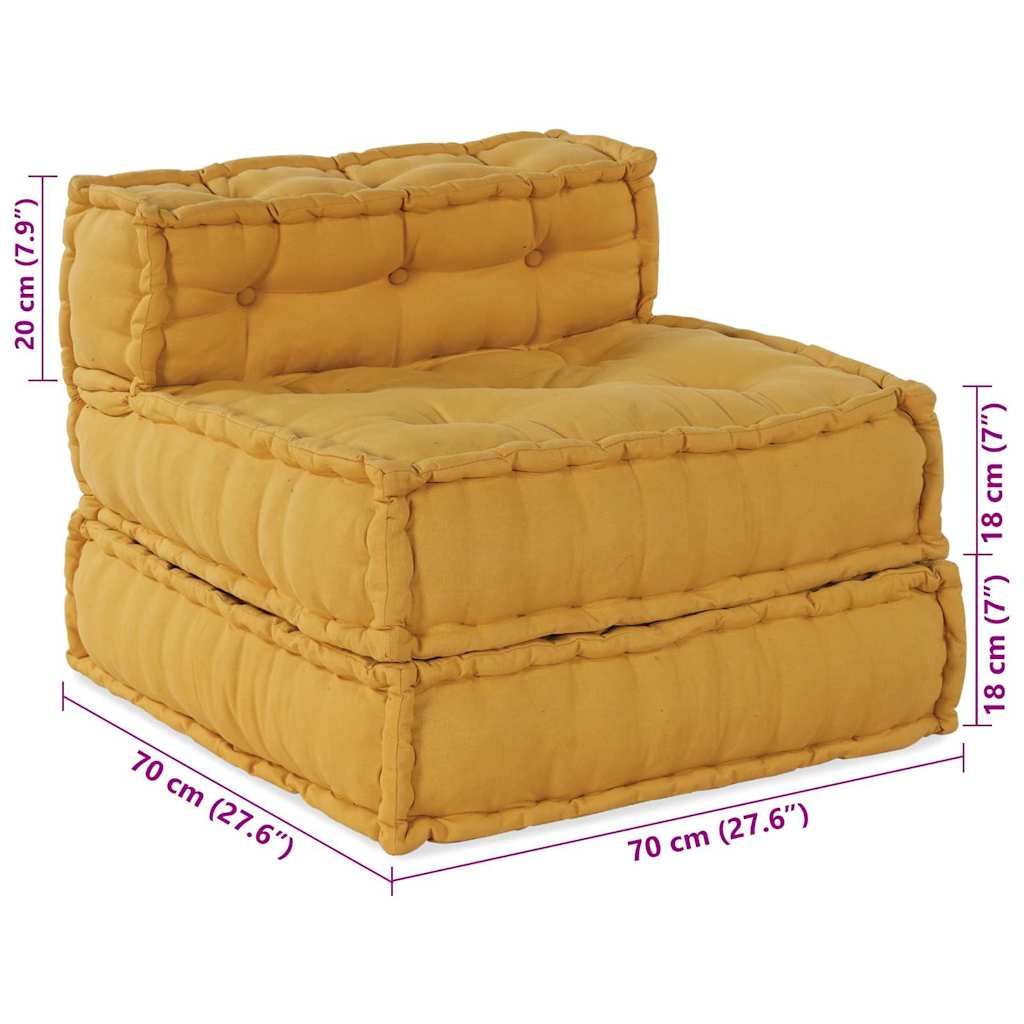Modulare Sofagarnitur 4 pcs Gelb Stoff