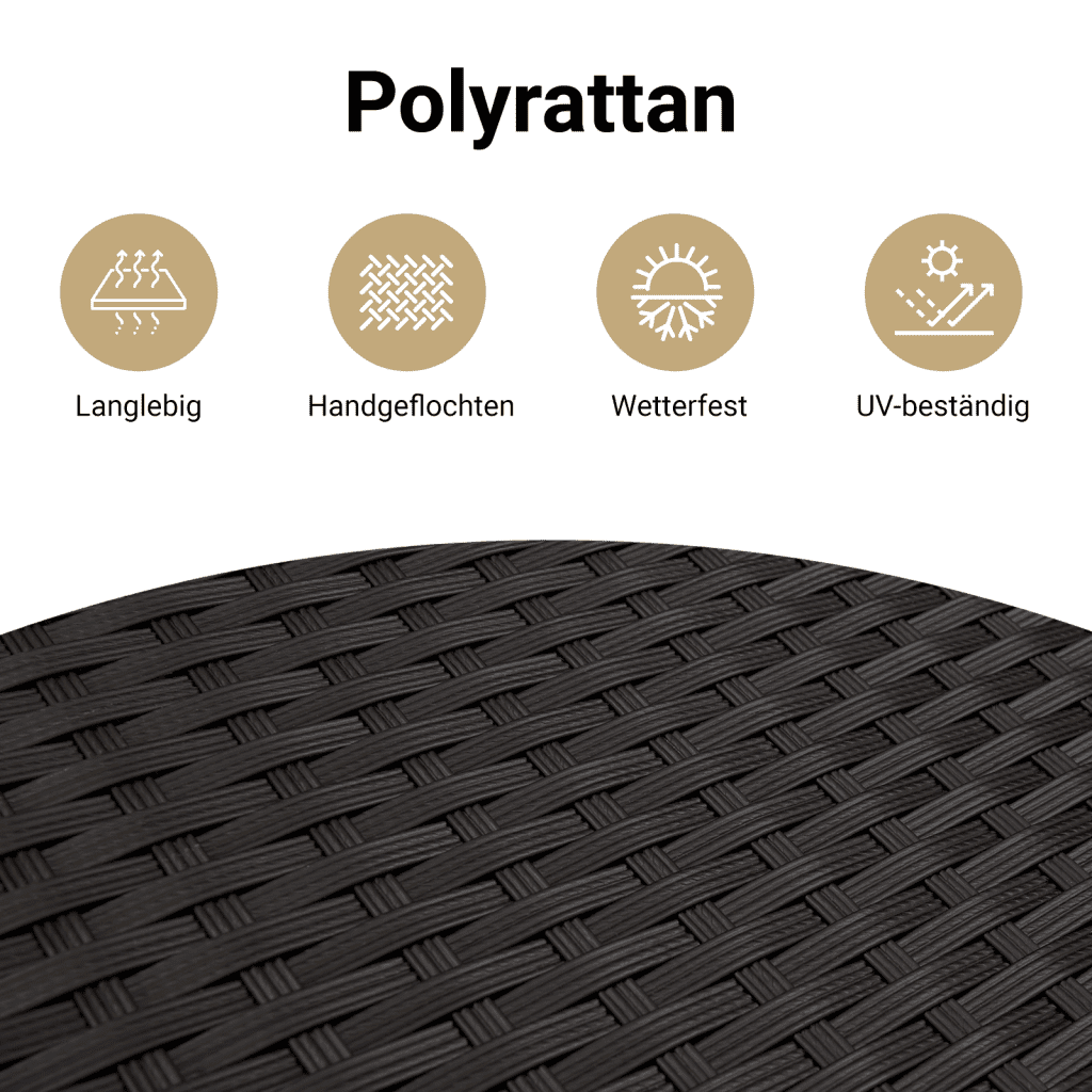 Lagerregale 2 Stk. Schwarz Poly Rattan