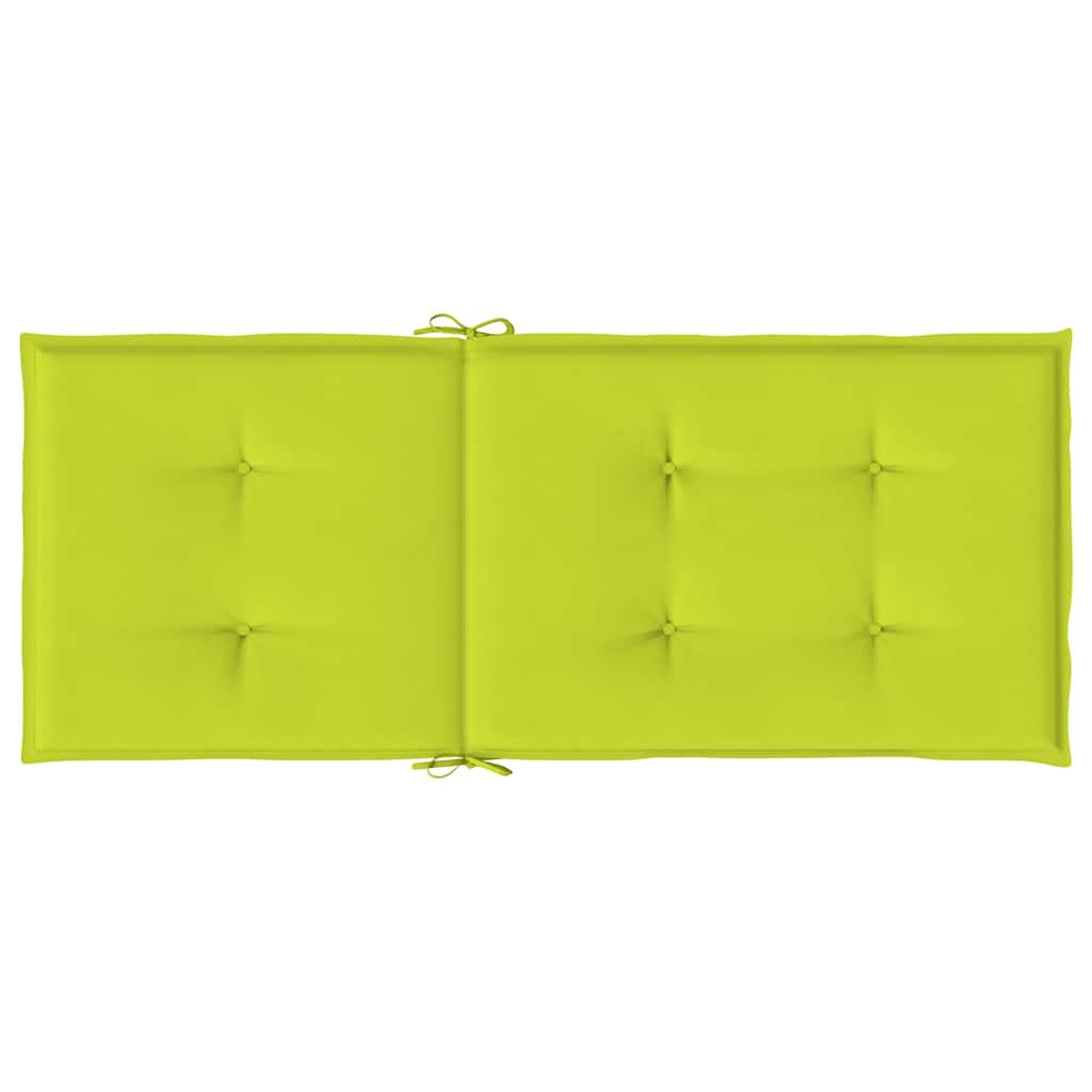 Gartenstuhlauflagen für Hochlehner 6 Stk. Knallgrün 120x50x3 cm