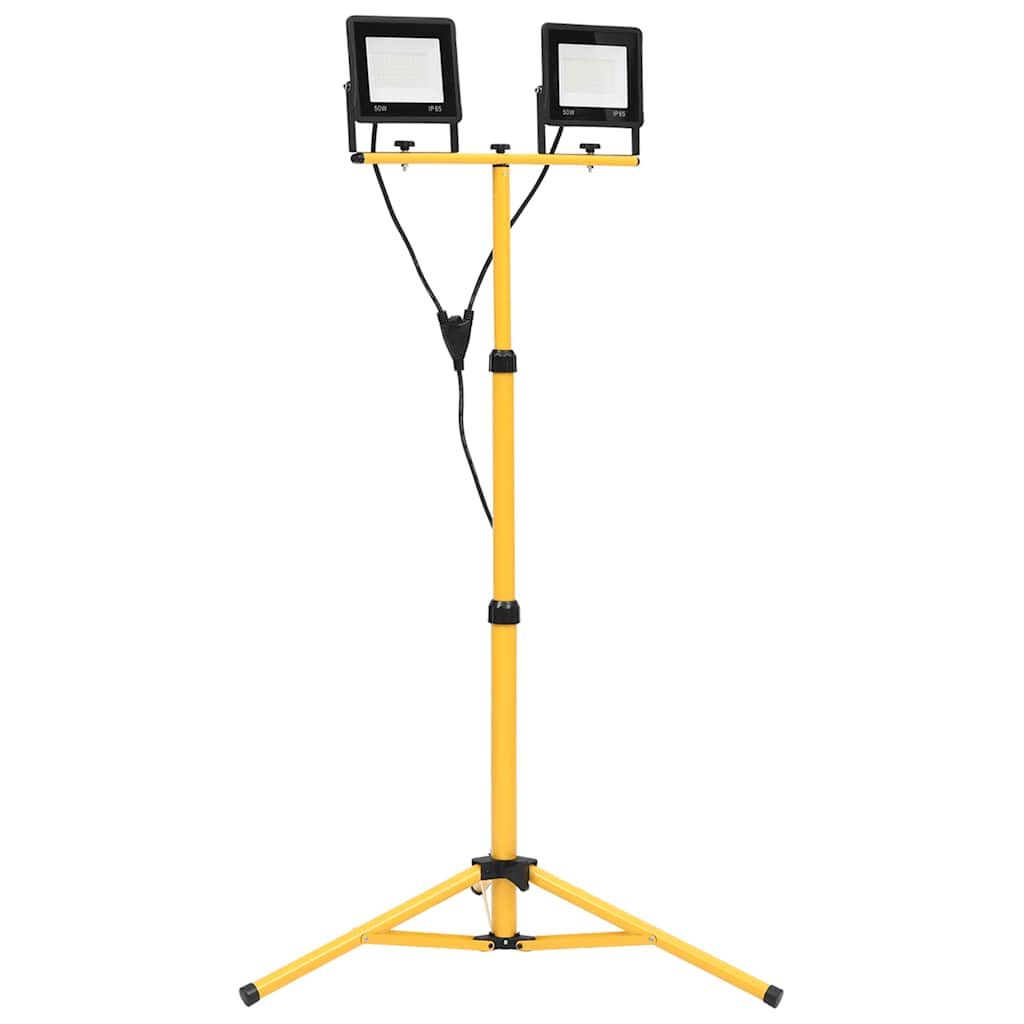 LED-Fluter mit Stativ 2x50 W Kaltweiß