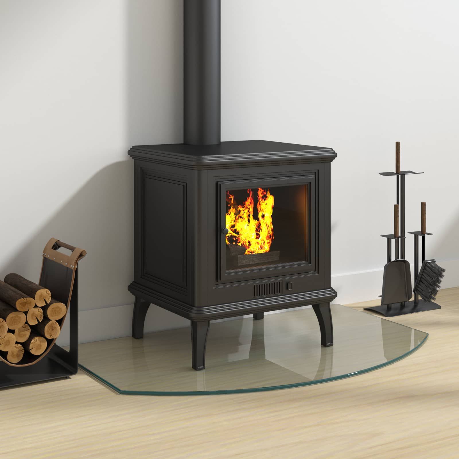 Feuerstelle Glasplatte Transparent 80 x 50 cm Glas