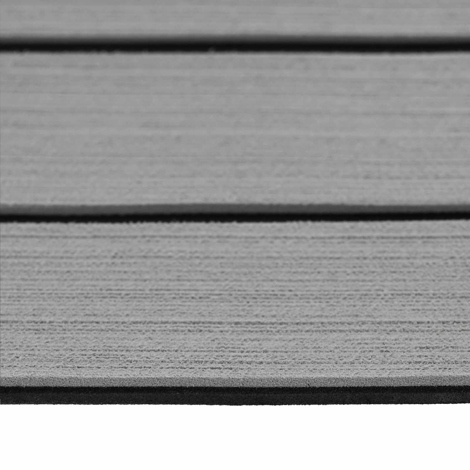Bootsmatte Gestreift Hellgrau und Schwarz 240 x 90 cm EVA
