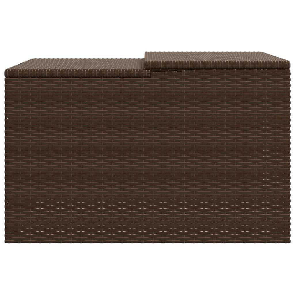 Mähroboter-Garage Braun 86x90x52/57 cm Poly Rattan