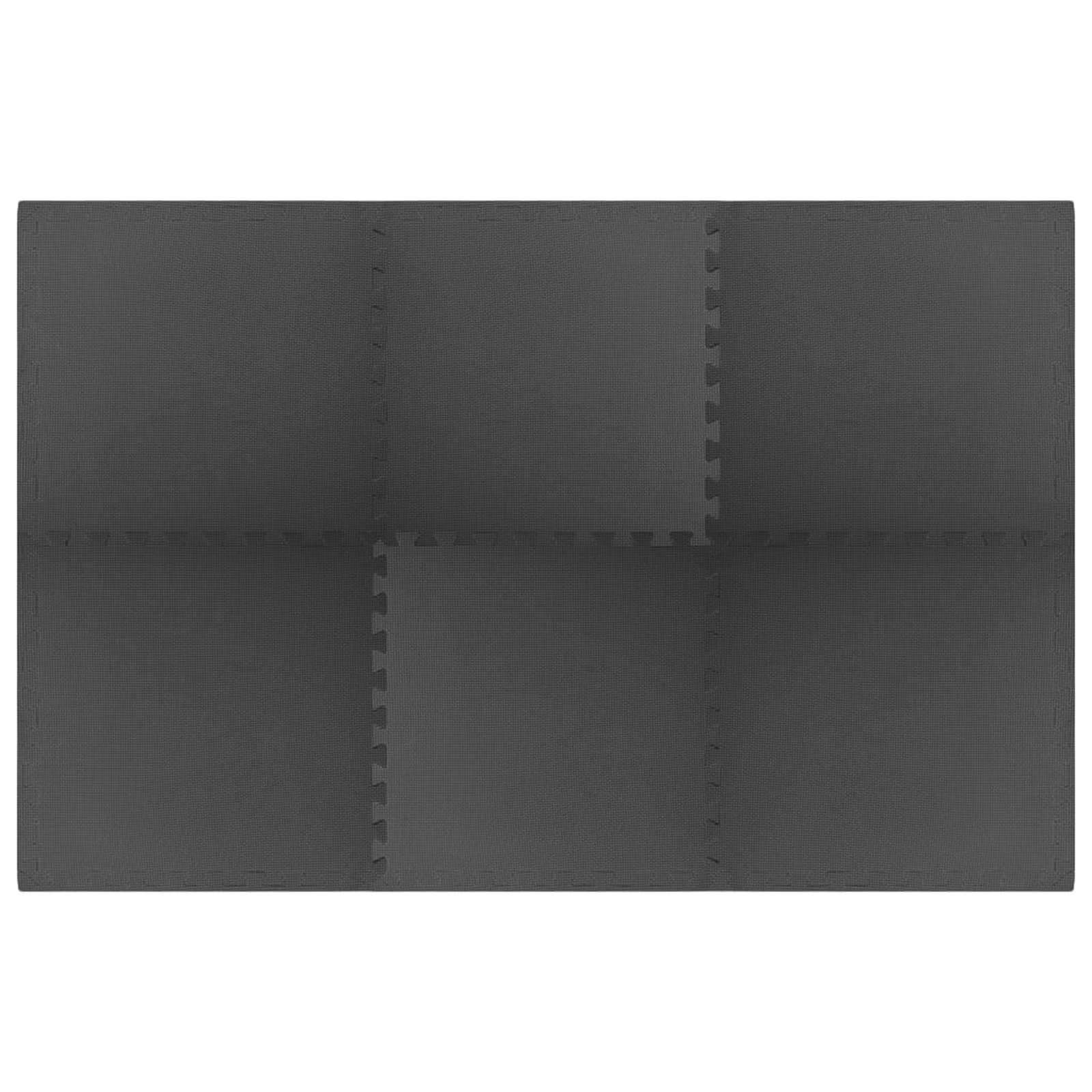 Pool Bodenschutzmatte 6 stk. Schwarz 2,16 ㎡ EVA-Schaum