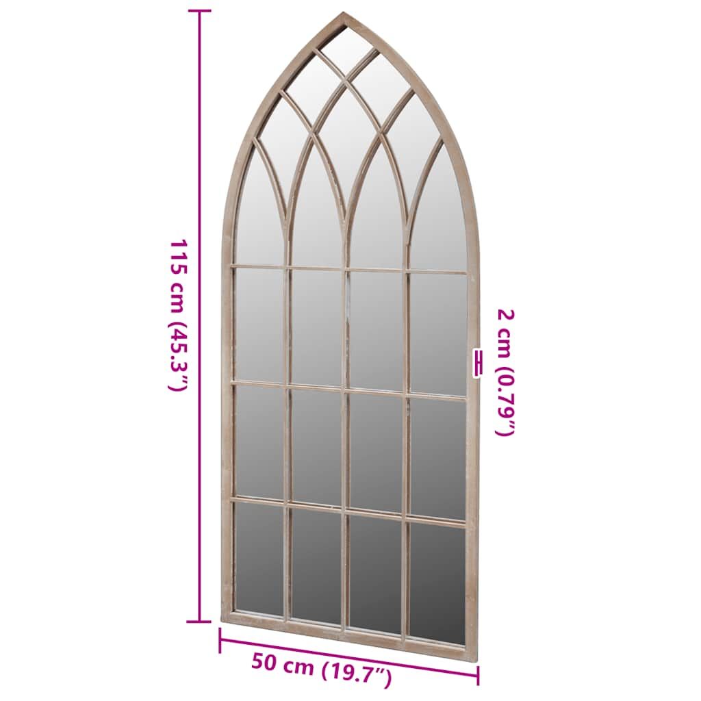 Rustikaler Gartenspiegel Bogen 50×115 cm für Indoor und Outdoor