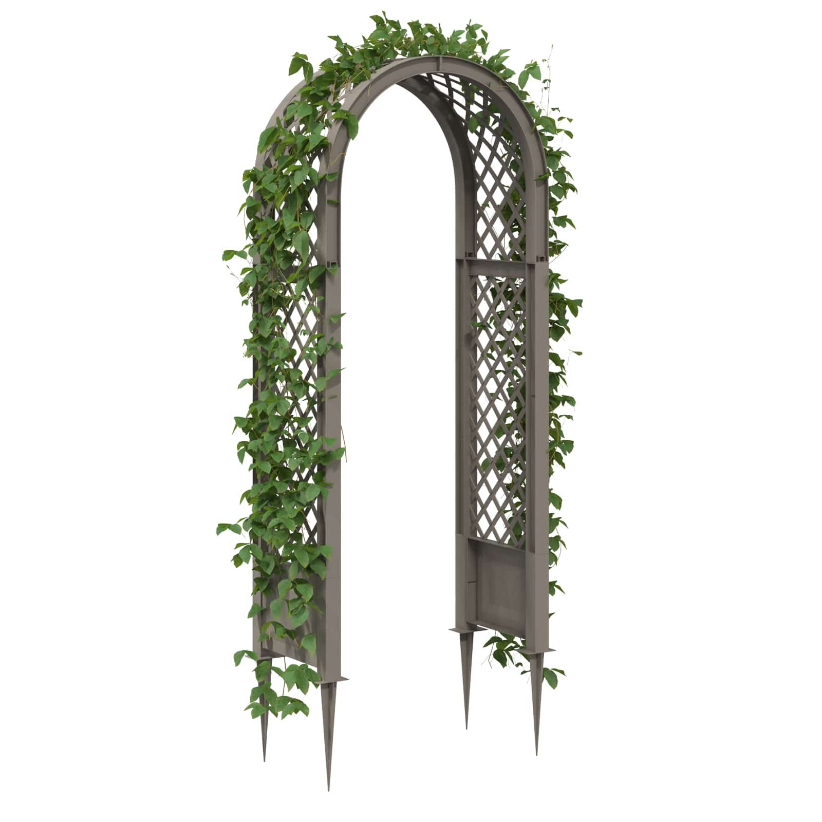 Rosenbogen mit Spitzen Grau 97 x 43 x 218 cm PP