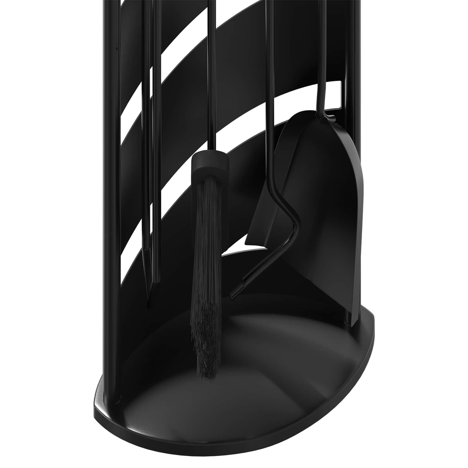 5-teiliges Kaminbesteck-Set 23 x 15 x 66 cm Stahl
