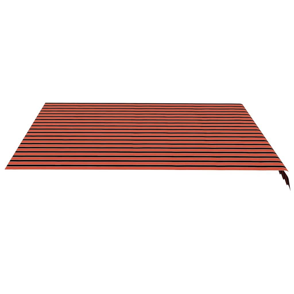 Ersatzstoff für Markise Orange und Braun 400x350 cm Polyester