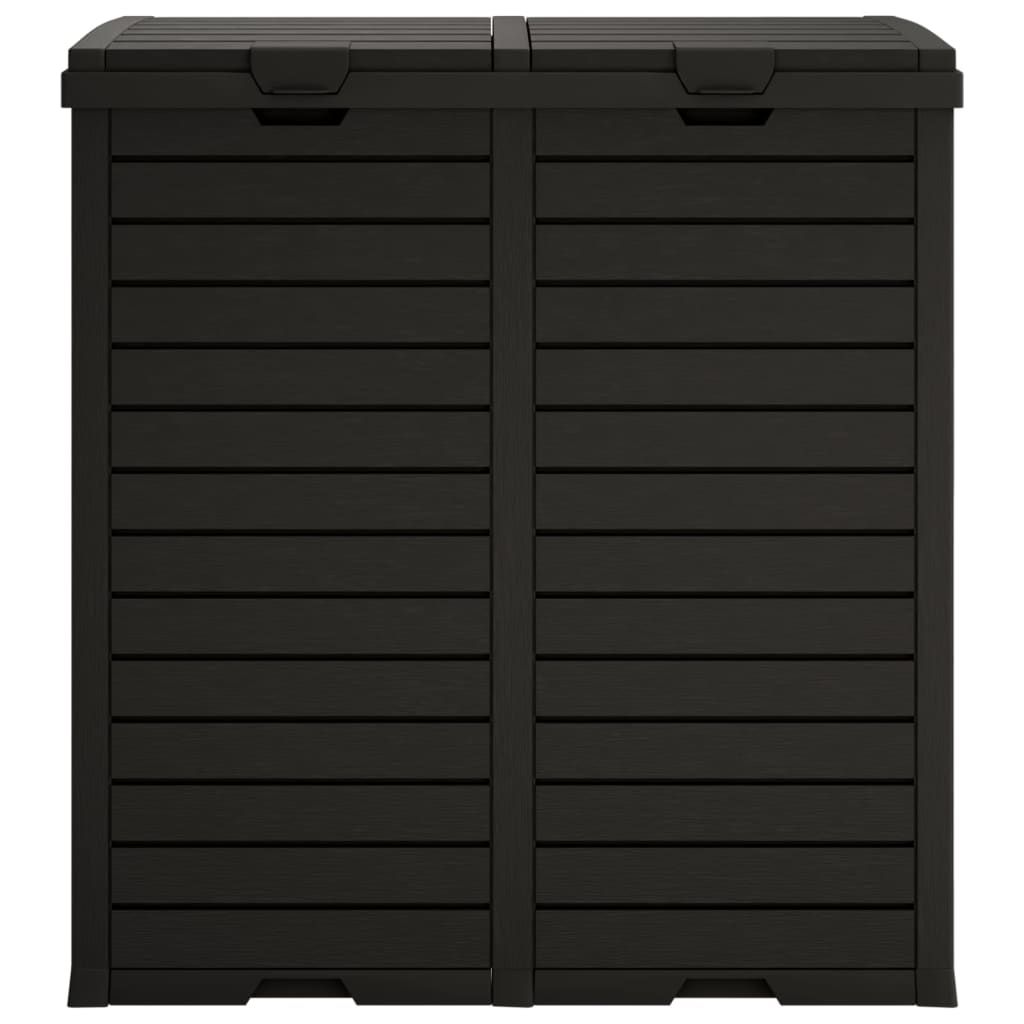 Outdoor-Mülltonne Schwarz 78x41x86 cm Polypropylen