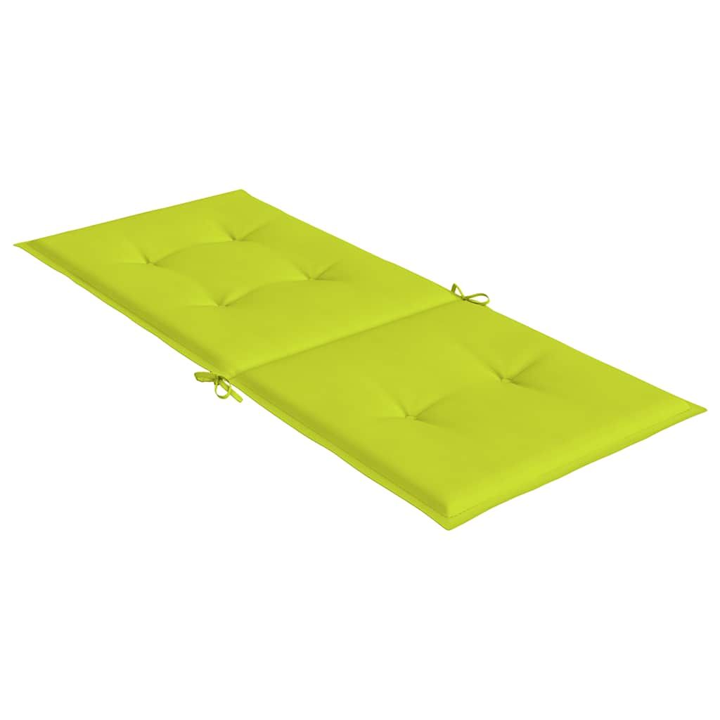Gartenstuhlauflagen für Hochlehner 6 Stk. Knallgrün 120x50x3 cm