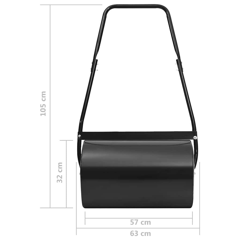 Rasenwalze Schwarz 63 cm 50 L