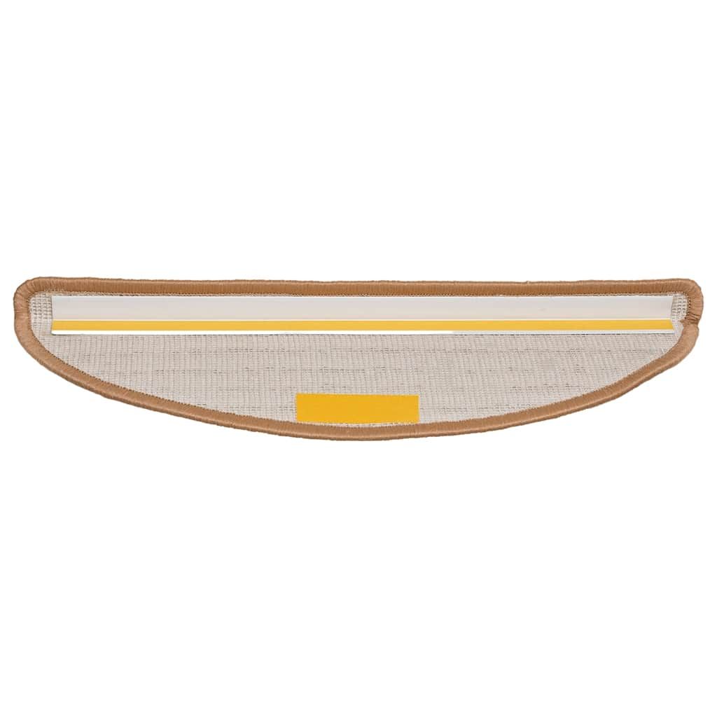 Stufenmatten 15 Stk. 56x17x3 cm Beige Halbrund