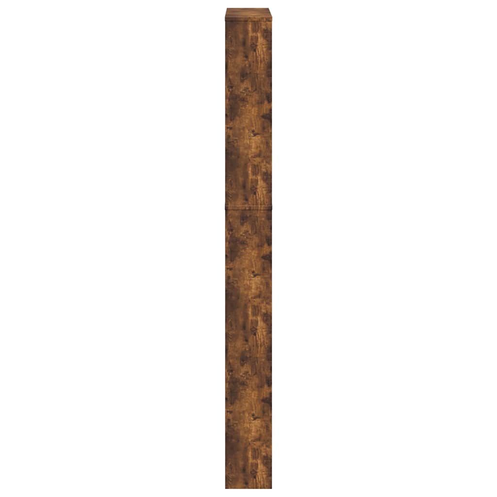 Schuhschrank mit Spiegel 5 Fächer Räuchereiche 63x17x169,5 cm