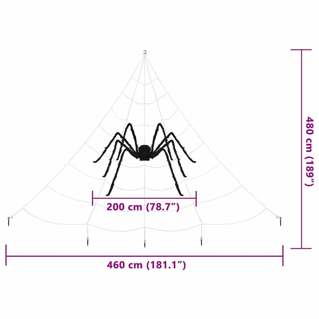 Halloween-Spinnendekoration mit Netzen 2 pcs Schwarz und Weiß