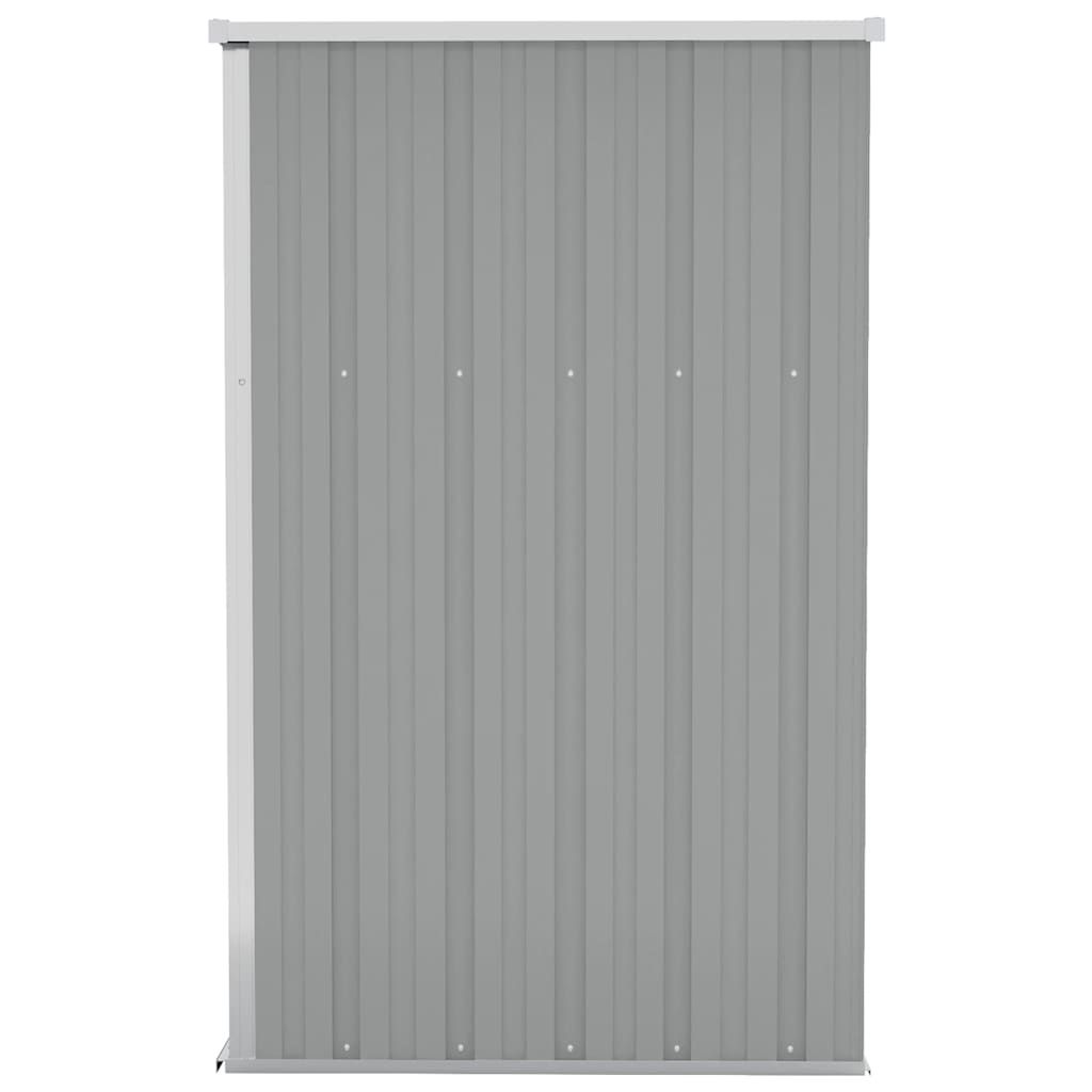 Anbauschuppen Grau 118x100x178 cm Verzinkter Stahl