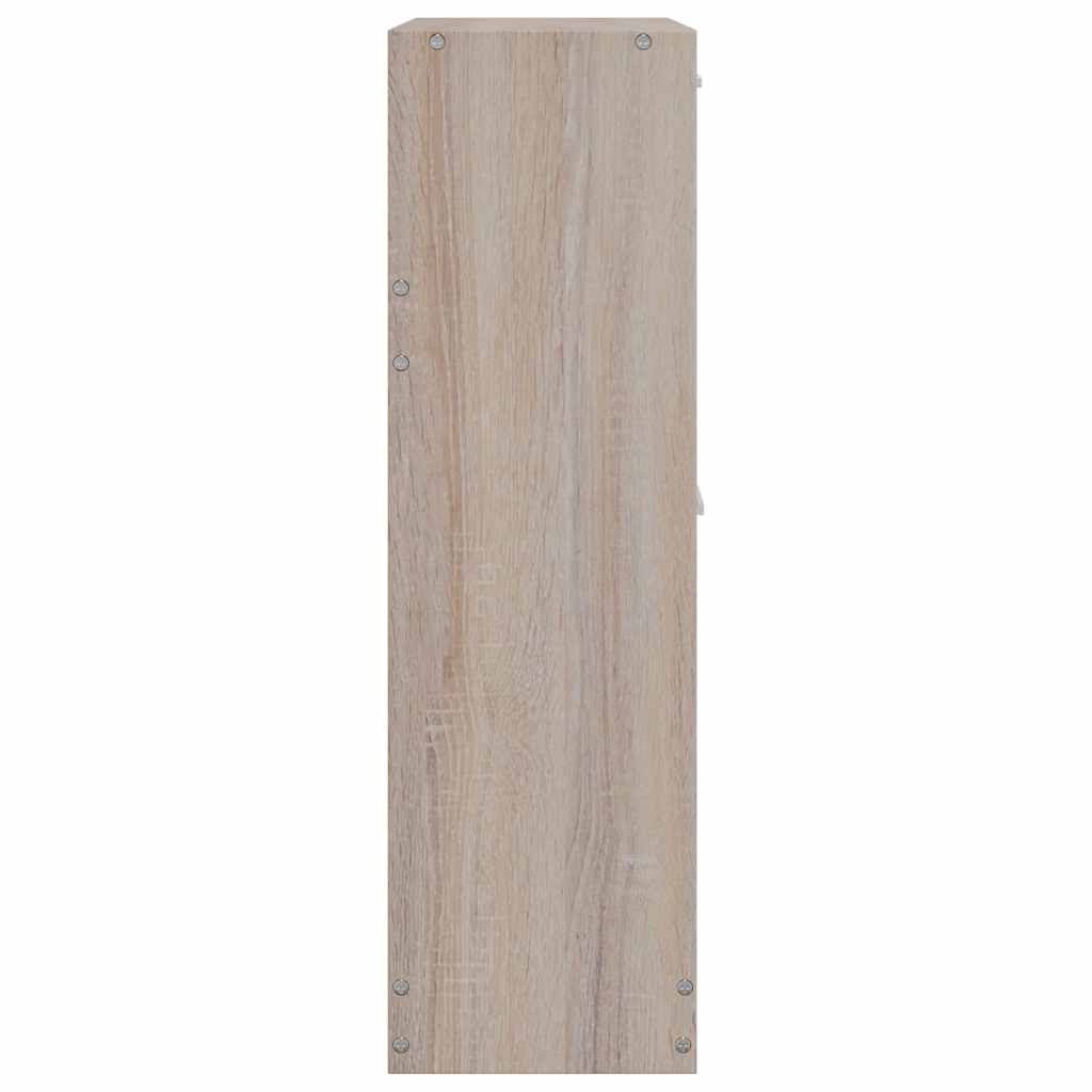 Schuhschrank Holz in Eichen-Optik mit 2 Schuhkippern