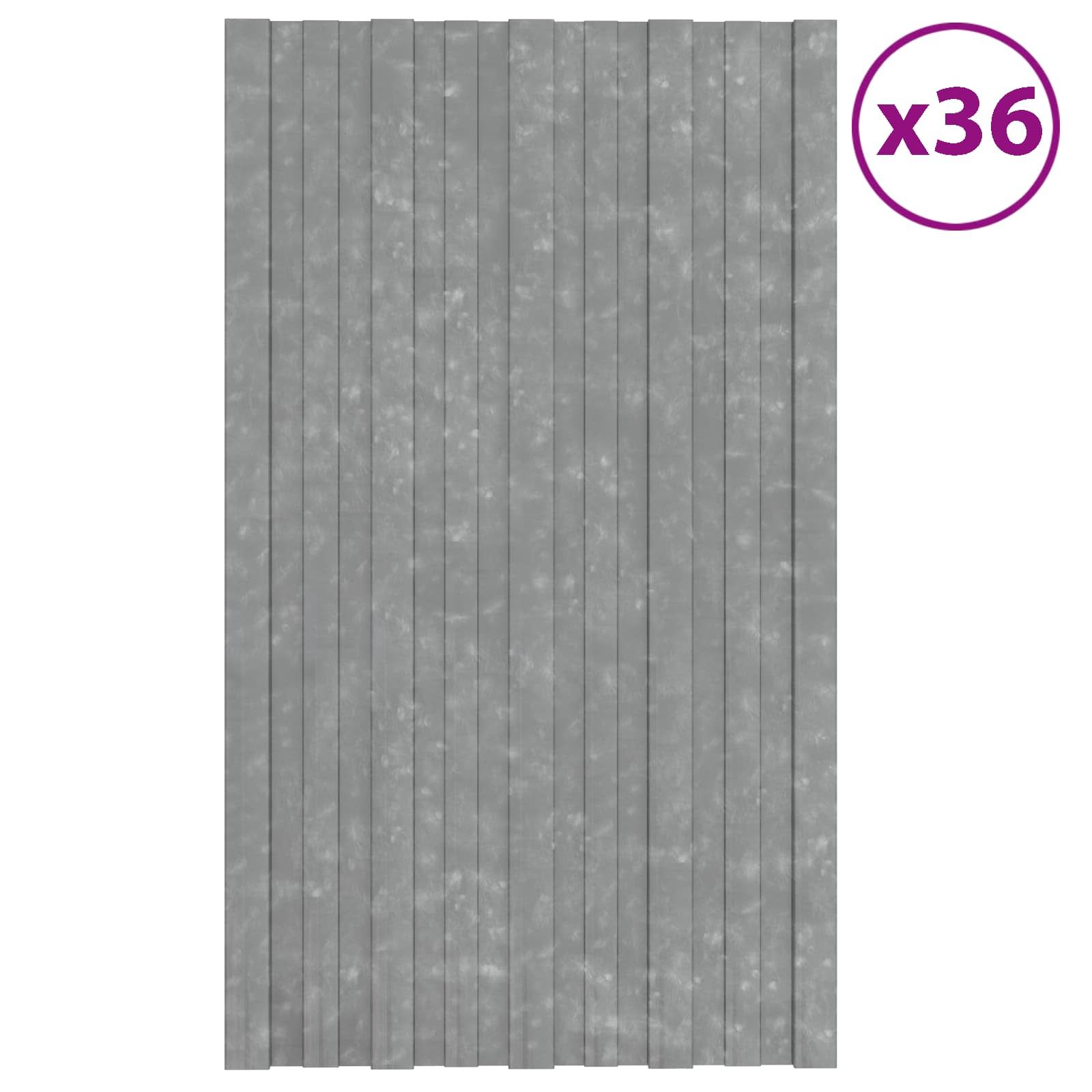 Dachpaneel 36 pcs Silber 80 x 45 cm Verzinkter Stahl