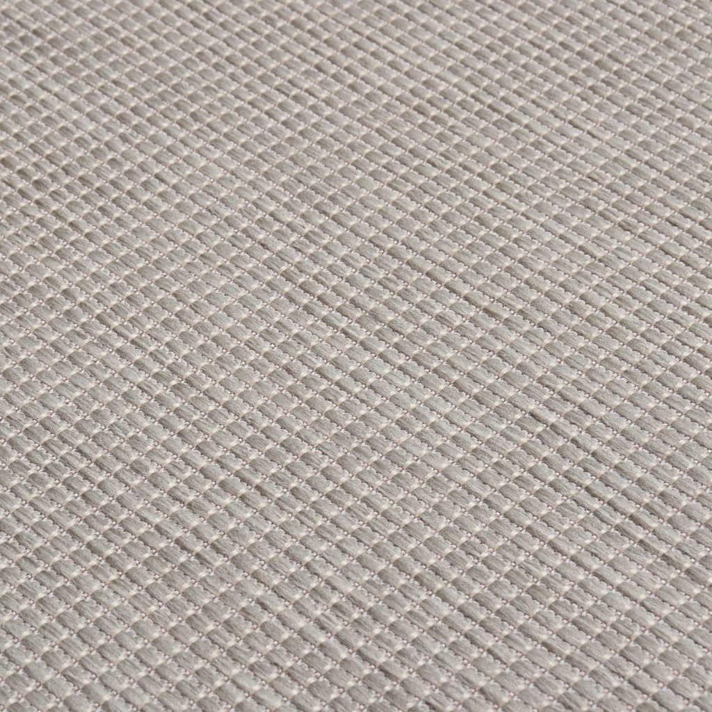 Outdoor-Teppich Flachgewebe 140x200 cm Hellgrau