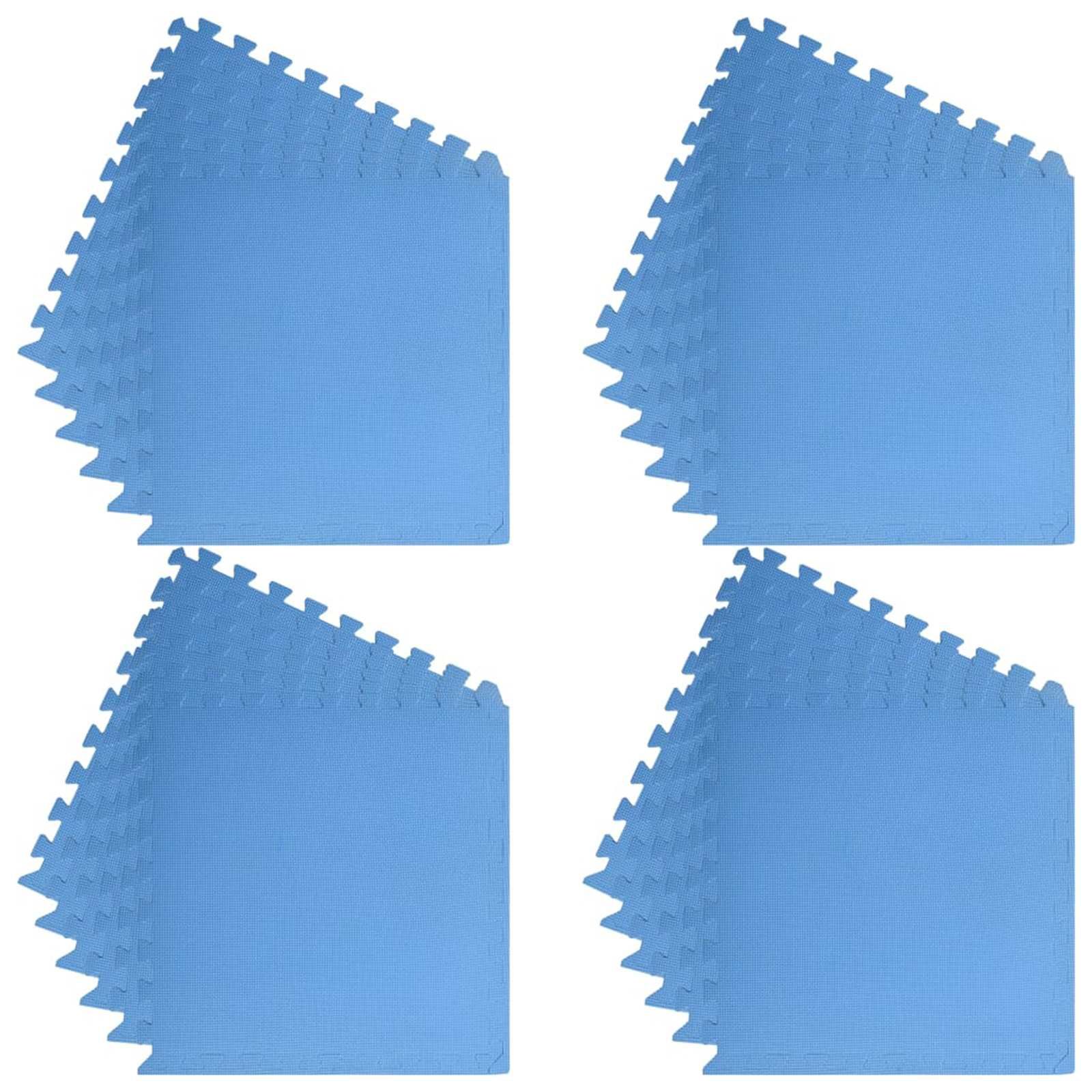 Pool Bodenschutzmatte 24 stk. Blau 8,64 ㎡ EVA-Schaum