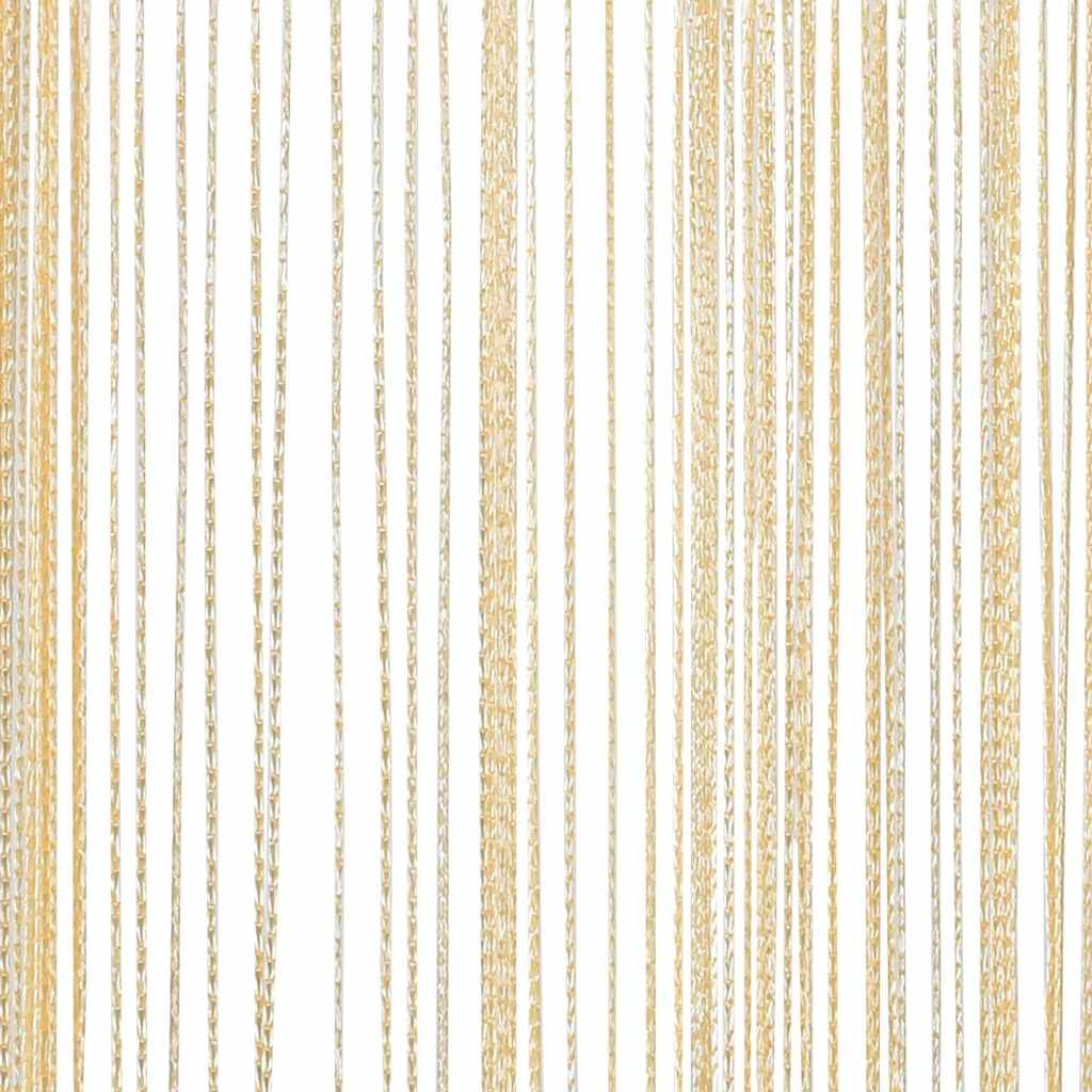 Fadenvorhänge 2 Stk. 140 x 250 cm Cremefarben