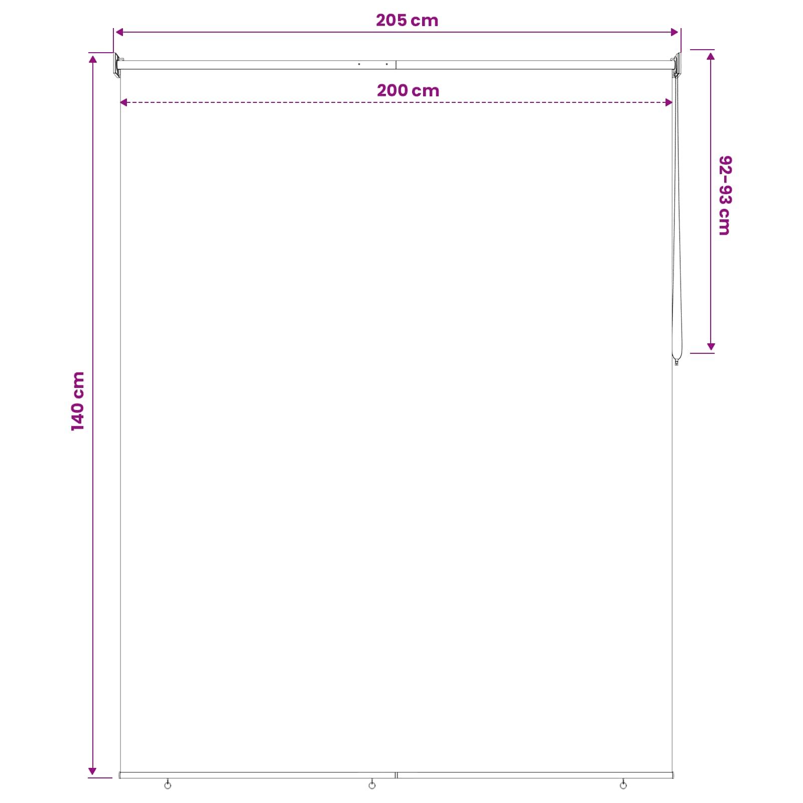 Rollo mit UV-Schutz Creme 200 x 140 cm Polyester
