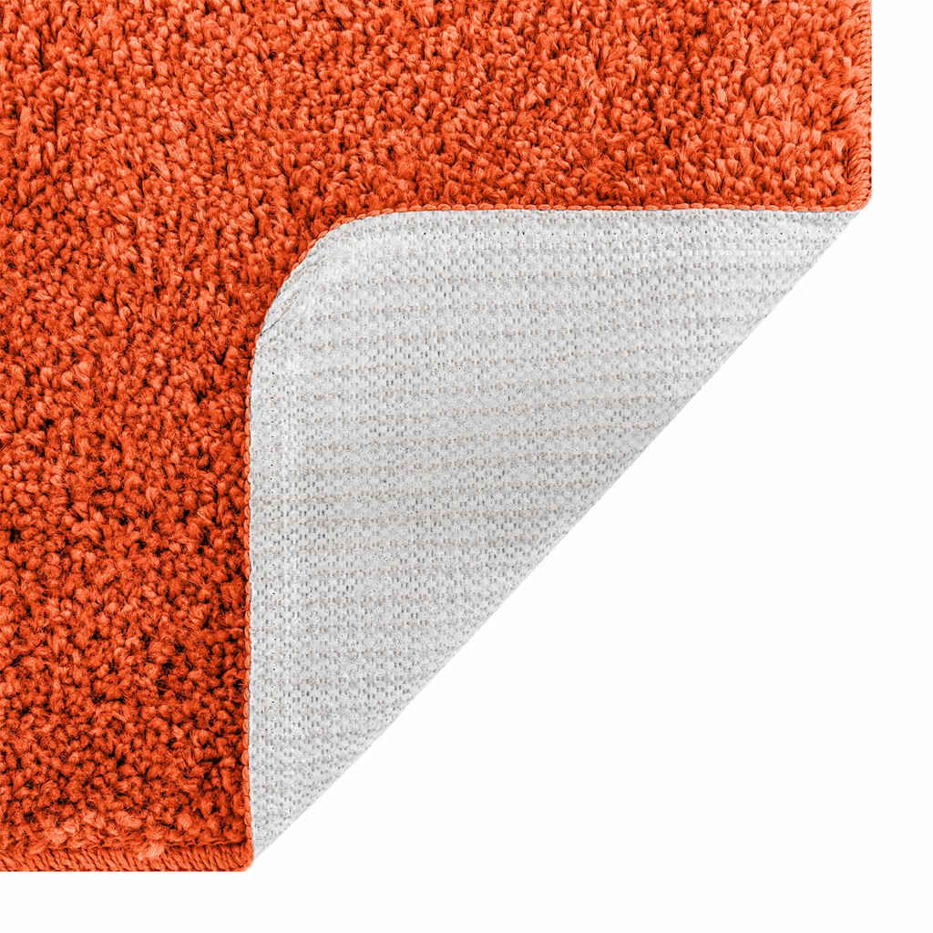 Rutschfeste Badematte mit Toilettenausschnitt Orange 50 x 50 cm