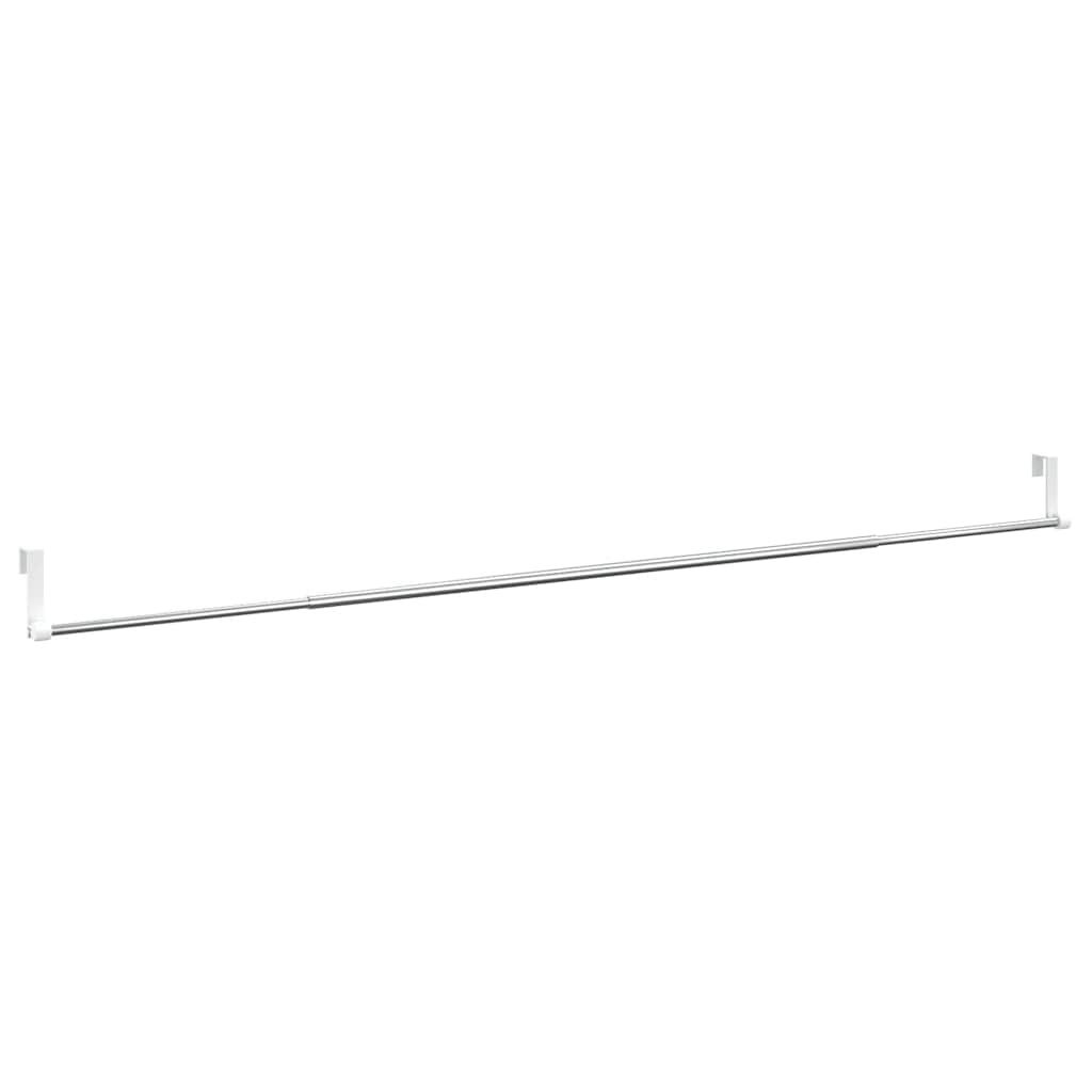 Gardinenstangen 2 Stk. Weiß und Silbern 90-135 cm Aluminium