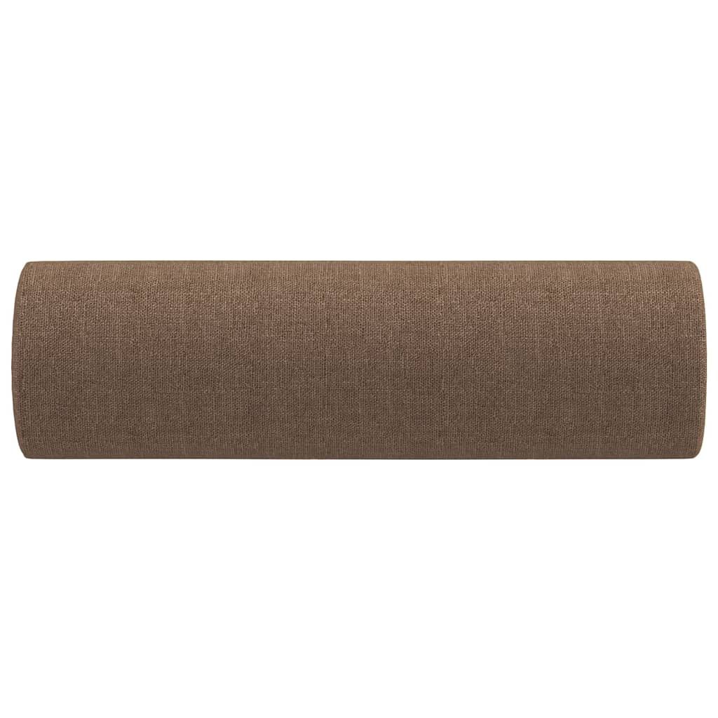 Zierkissen 2 Stk. Braun Ø15x50 cm Stoff