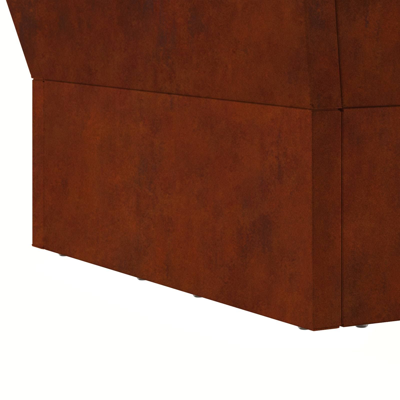 Feuerstelle Rostoptik 40 x 40 x 35 cm Wetterfeststahl