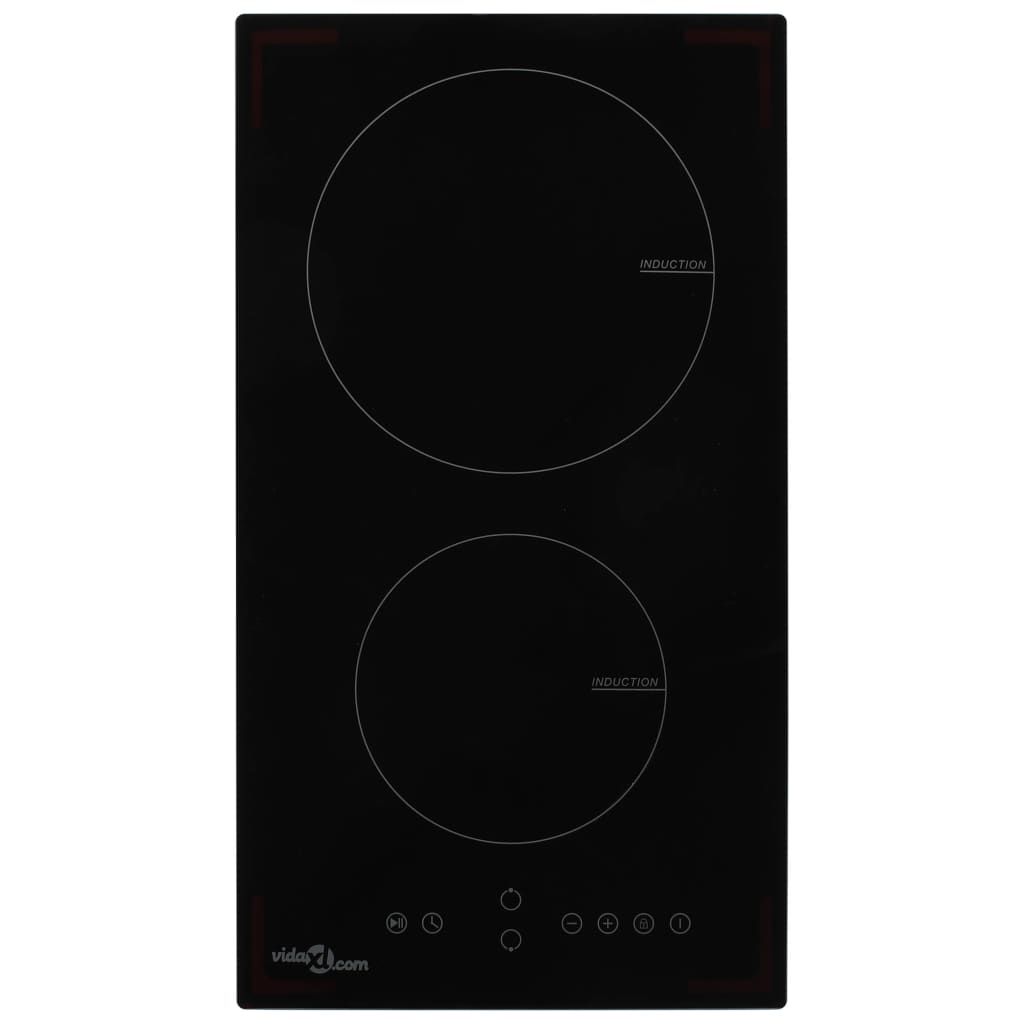 Induktionskochfeld mit 2 Platten Touch Control Glas 3500 W