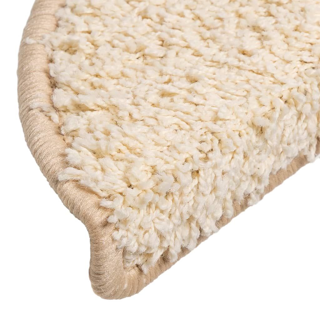 Stufenmatten 15 Stk. 56x17x3 cm Creme Halbrund