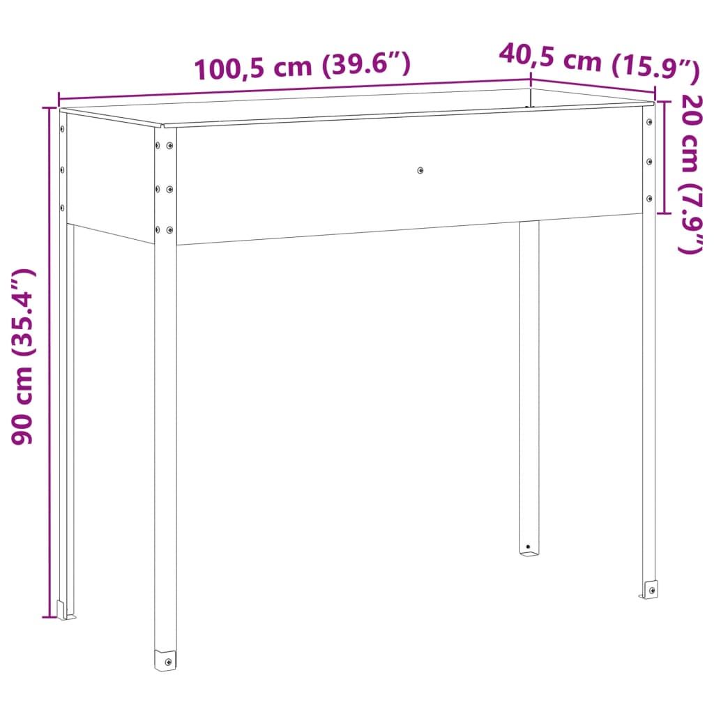 Pflanzkübel 100,5x40,5x90 cm Cortenstahl