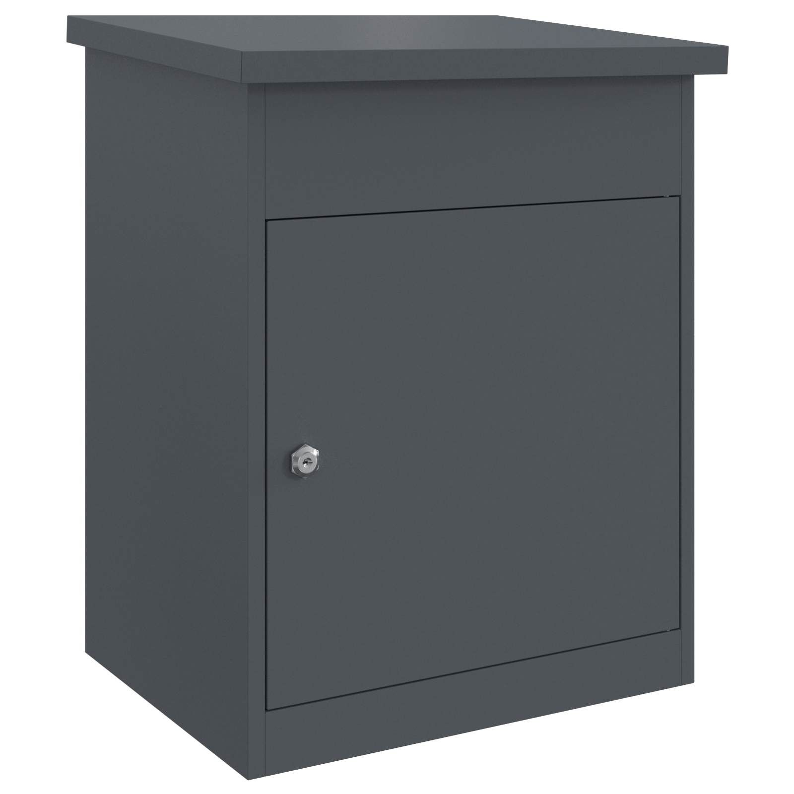 Paketdrop-Box mit Speicher Anthrazit 47,5 x 38 x 59 cm Stahl