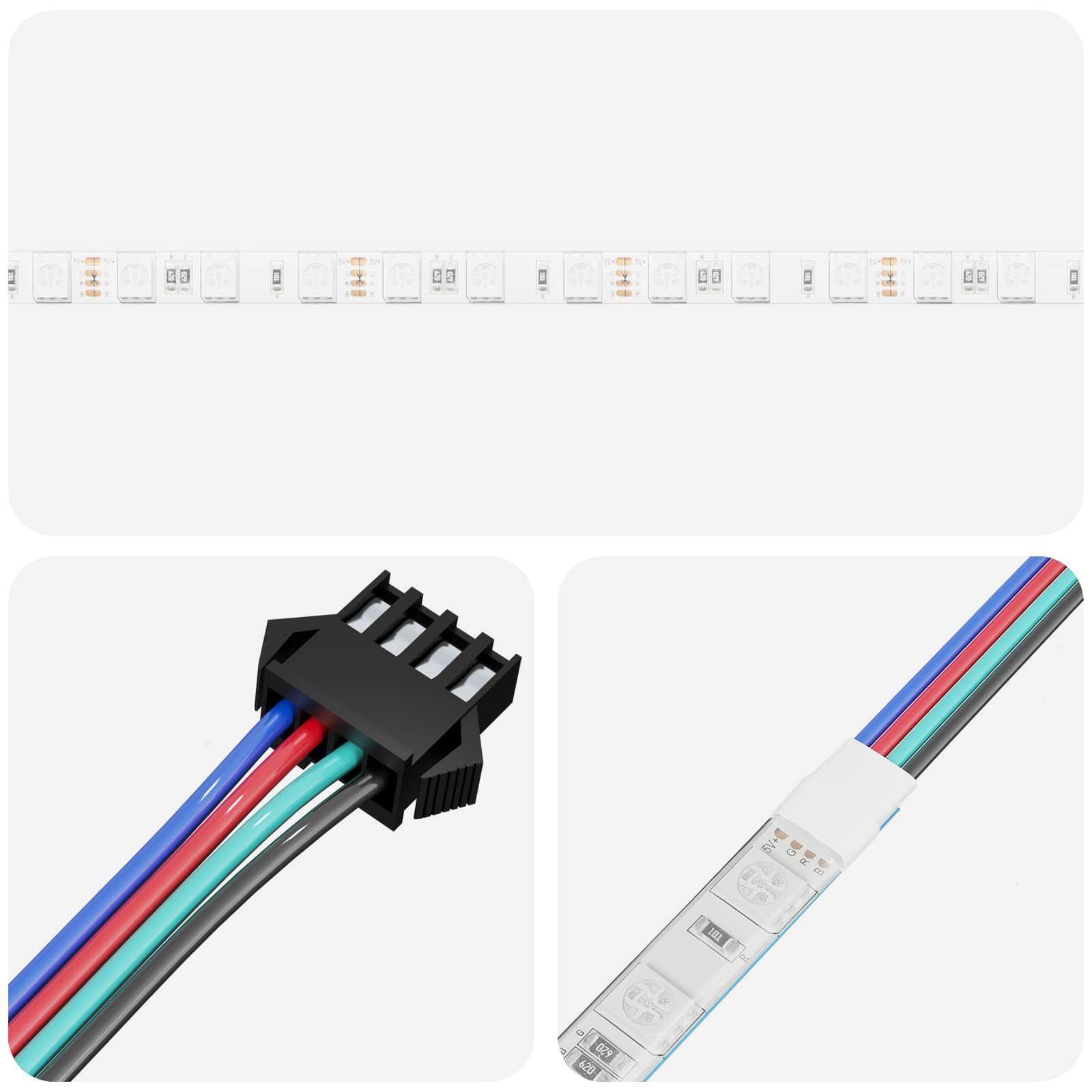LED Streifen 2 pcs Schwarz und Transparent 1700 mm