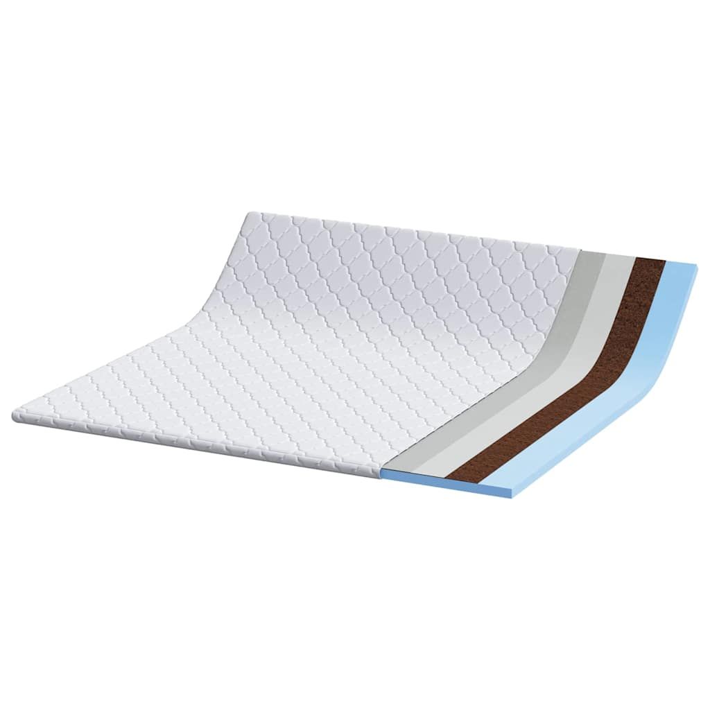 Kokosnuss Topper Weiß 180 x 200 cm Jacquard-Stoff