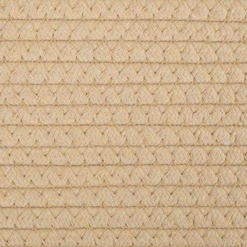 Aufbewahrungskorb mit Deckel Schwarz & Beige Ø37x50cm Baumwolle