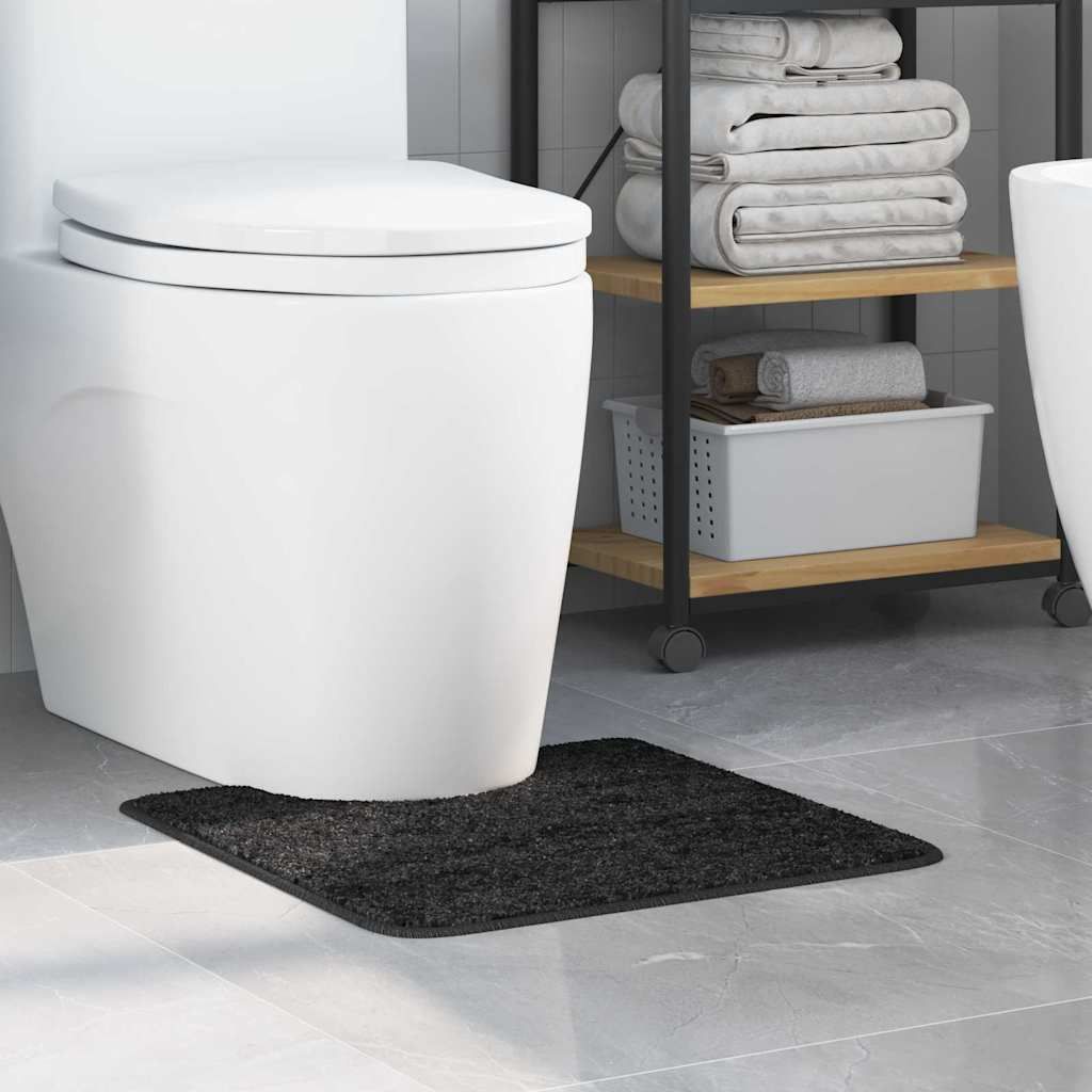 Rutschfeste Badematte mit Toilettenausschnitt Dunkelgrau
