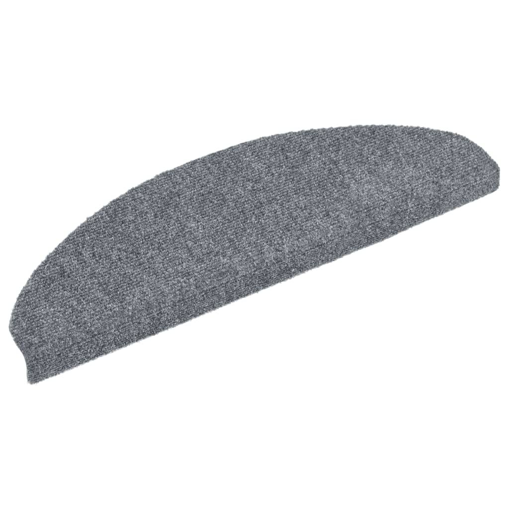 Stufenmatten Selbstklebend 15 Stk. 65x21x4 cm Hellgrau Halbrund Groß