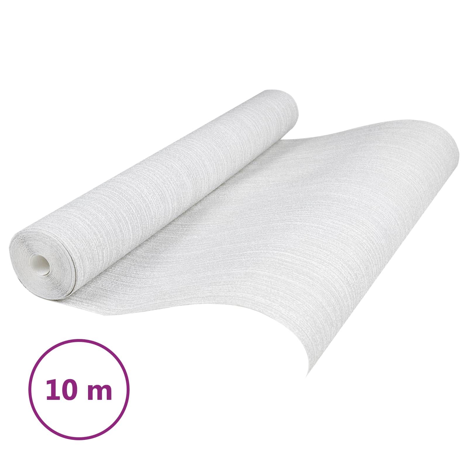 3D Solid Tapete Gestreift Hellgrau 10 x 0,53 m Vliesstoff