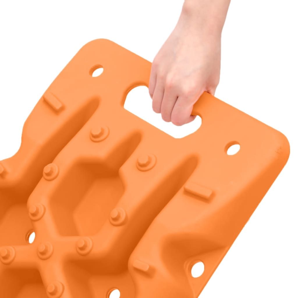 Traktionsmatten 2 Stk. Orange 107x31x7 cm Nylon