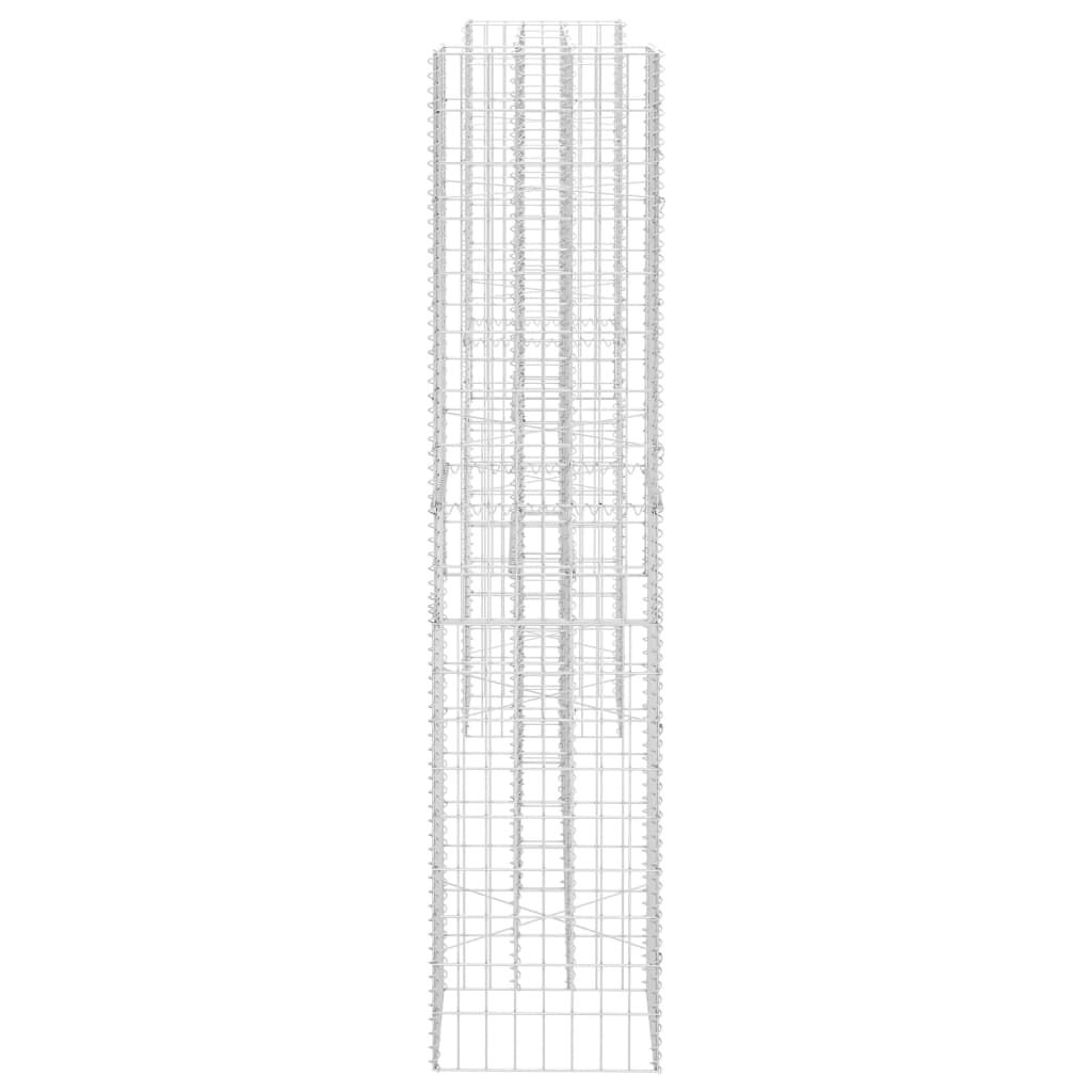 H-förmiger Gabionen-Pflanzkorb Stahldraht 260x40x180 cm