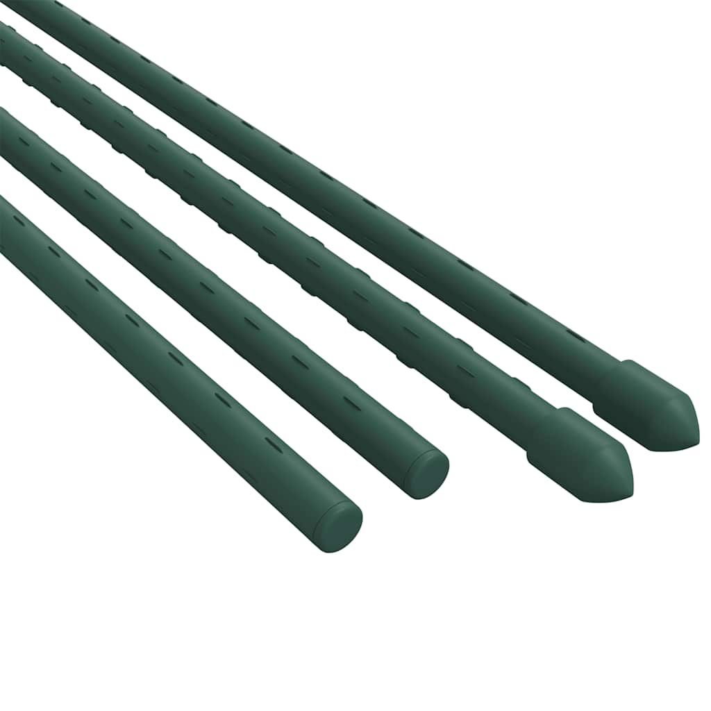 Pflanzenstützen 30 Stk. Grün 150 cm Stahl