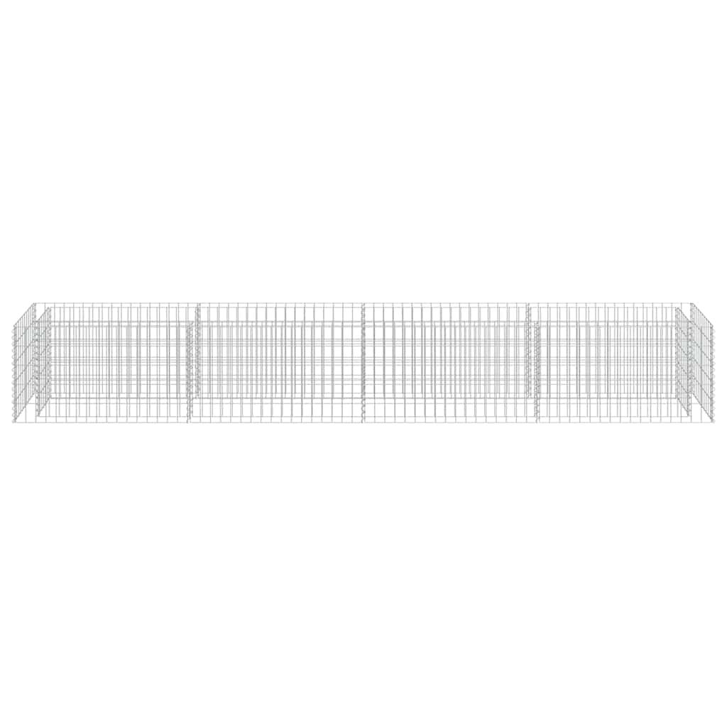 Gabionen-Hochbeet Verzinkter Stahl 360×50×50 cm
