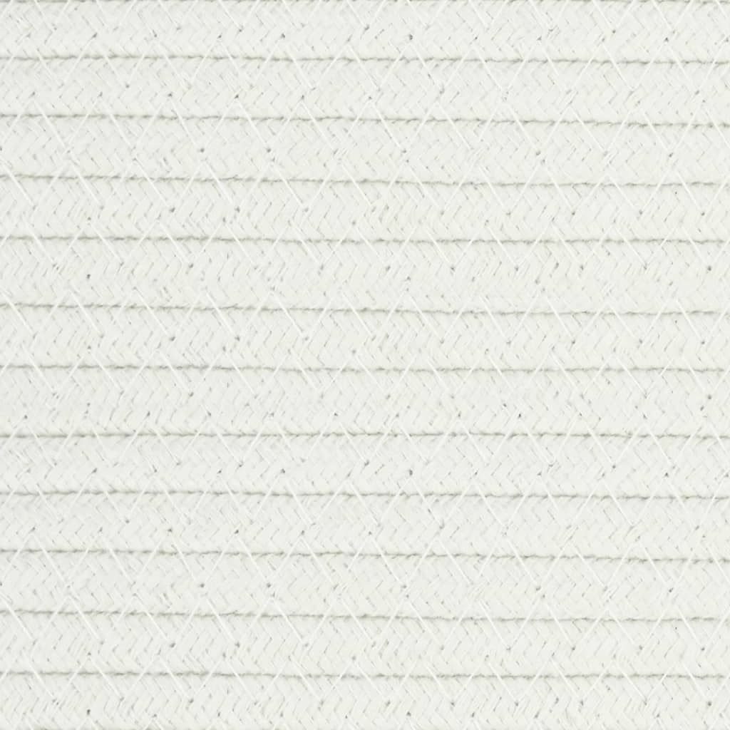 Aufbewahrungskorb Grau und Weiß Ø49x65 cm Baumwolle